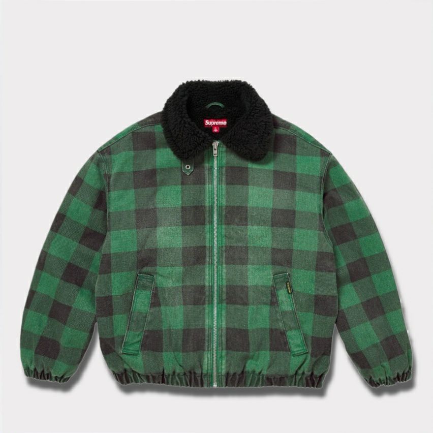  Supreme シュプリーム 2025AW Faux Shearling Lined Bomber Jacket　フォークス シアリング ラインド ボンバー ジャケット　プレイド