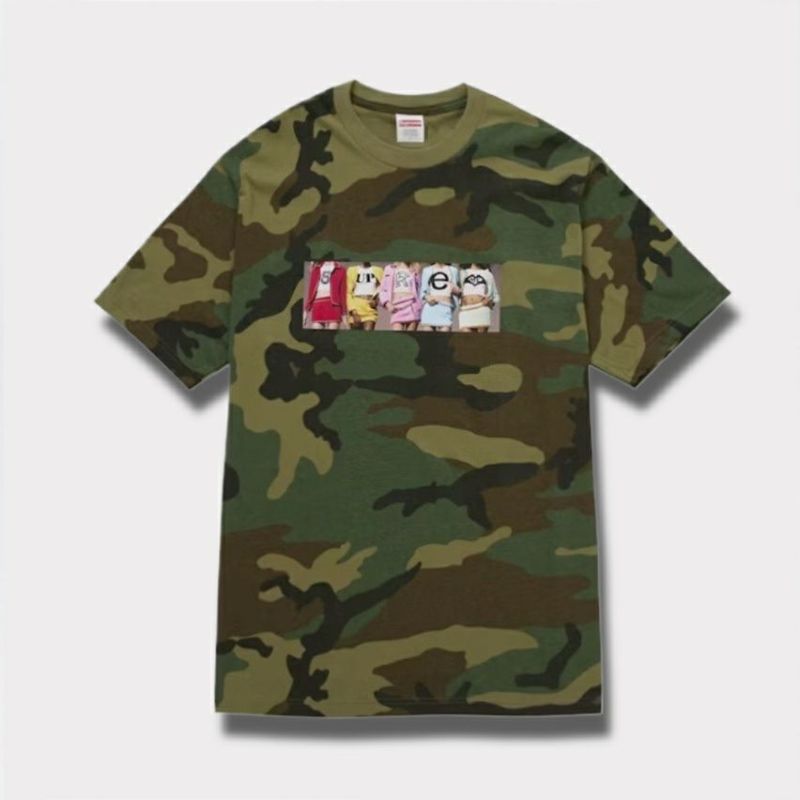 Supreme 迷彩柄 キャラクターTシャツ L Supreme シュプリーム 2025AW Girls Tee ガールズ Tシャツ ウッド