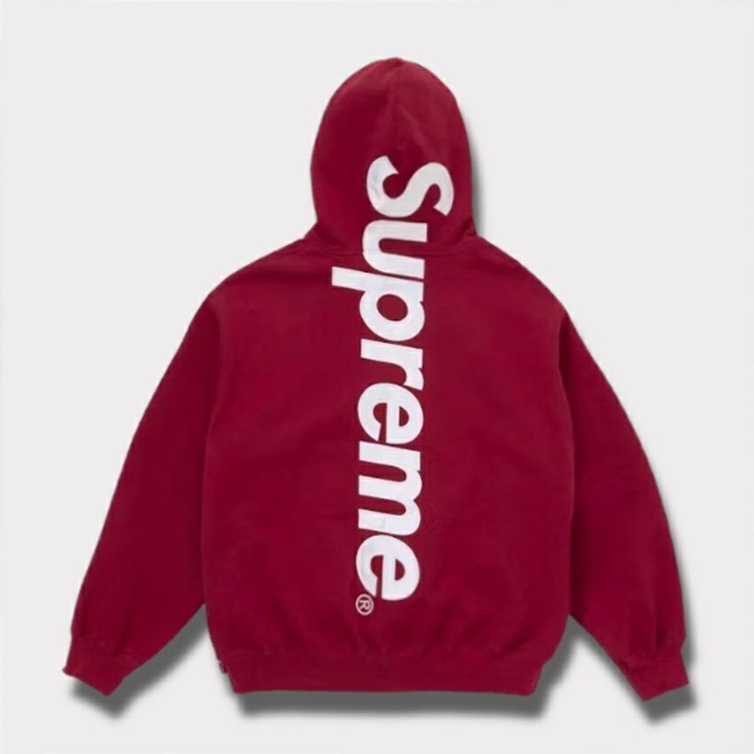 Supreme シュプリーム 2025AW Satin Applique Hooded Sweatshirt サテン アップリケ フーディー パーカー　ダークレッド