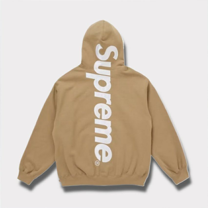 Supreme シュプリーム 2025AW Satin Applique Hooded Sweatshirt サテン アップリケ フーディー パーカー　ダークタン