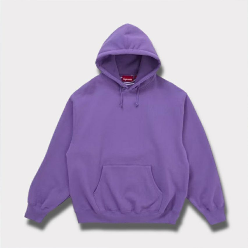 Supreme シュプリーム 2025AW Satin Applique Hooded Sweatshirt サテン アップリケ フーディー パーカー　バイオレット1
