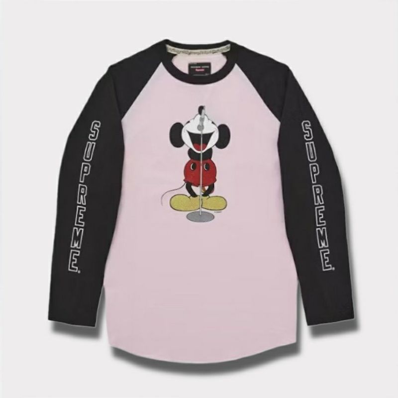 Supreme シュプリーム 2025AW Number (N)ine x Mickey Mouse Raglan L/S Top ナンバーナイン x ミッキーマウス ラグランロングスリーブTシャツ ピンク