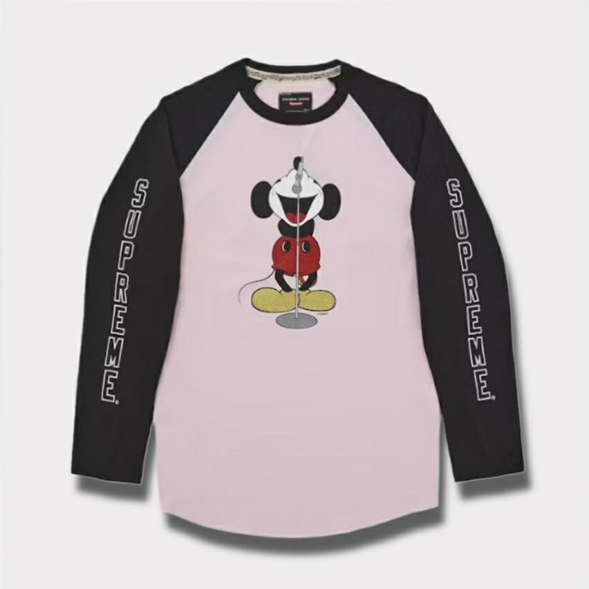 Supreme シュプリーム 2025AW Number (N)ine x Mickey Mouse Raglan L/S Top ナンバーナイン x ミッキーマウス ラグランロングスリーブTシャツ ピンク