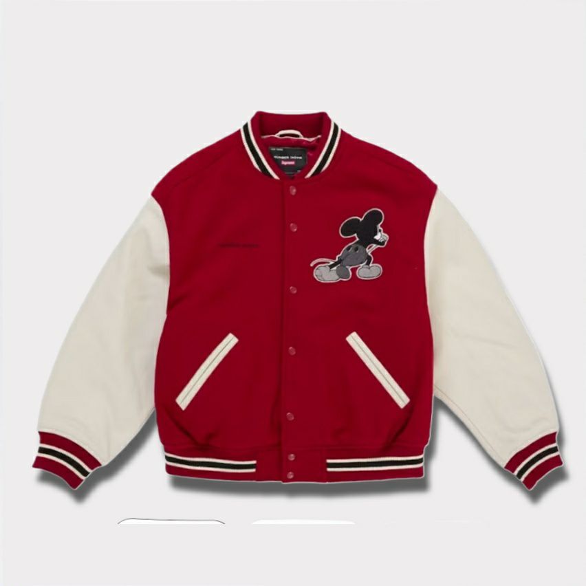 Supreme シュプリーム 2025AW Number (N)ine x Mickey Mouse Varsity Jacket ナンバーナイン x ミッキーマウス バーシティ ジャケット レッド1