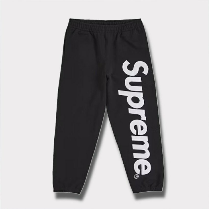 Supreme シュプリーム 2025AW Satin Applique Sweatpant サテン アップリケ スウェットパンツ ブラック