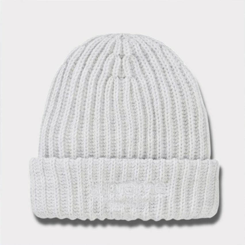Supreme シュプリーム 2025AW Chunky Rib Classic Logo Beanie チャンキー リブ クラシック ロゴ ビーニー アッシュグレー