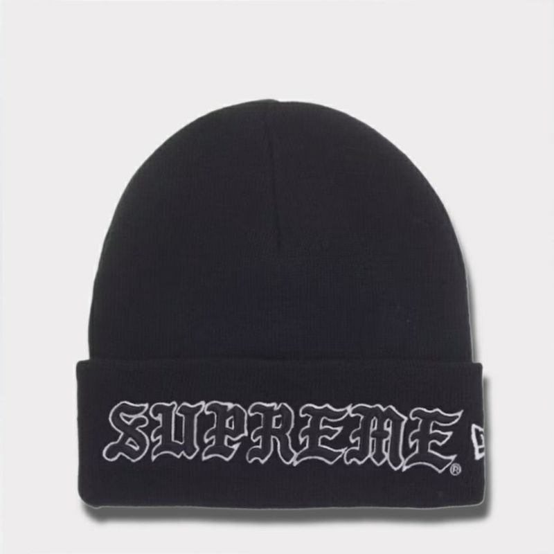 Supreme シュプリーム 2025AW New Era Old English Beanie ニューエラ オールド イングリッシュ ビーニー ブラック