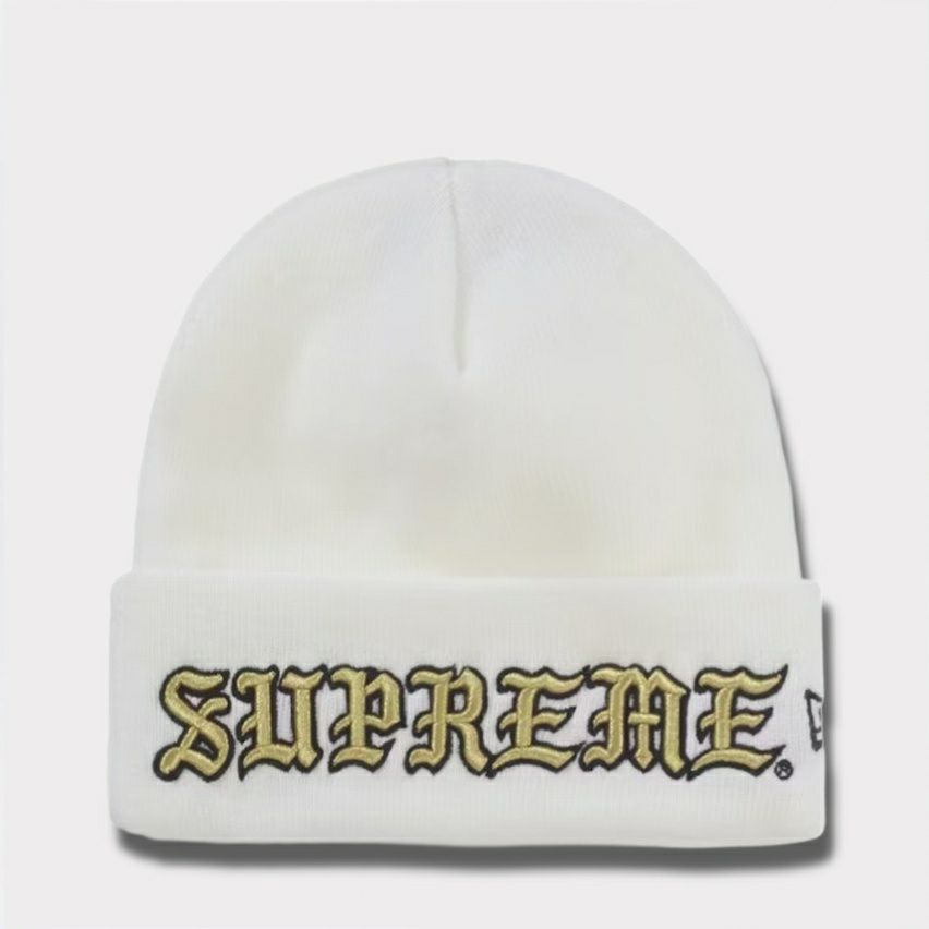 Supreme シュプリーム 2025AW New Era Old English Beanie ニューエラ オールド イングリッシュ ビーニー ホワイト