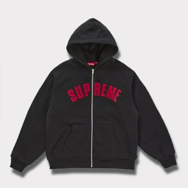 トップス 25ss Supreme Hooded Zip Up Thermal Black Supreme Hooded Zip Up Thermal Black メンズ - SS24 - JP