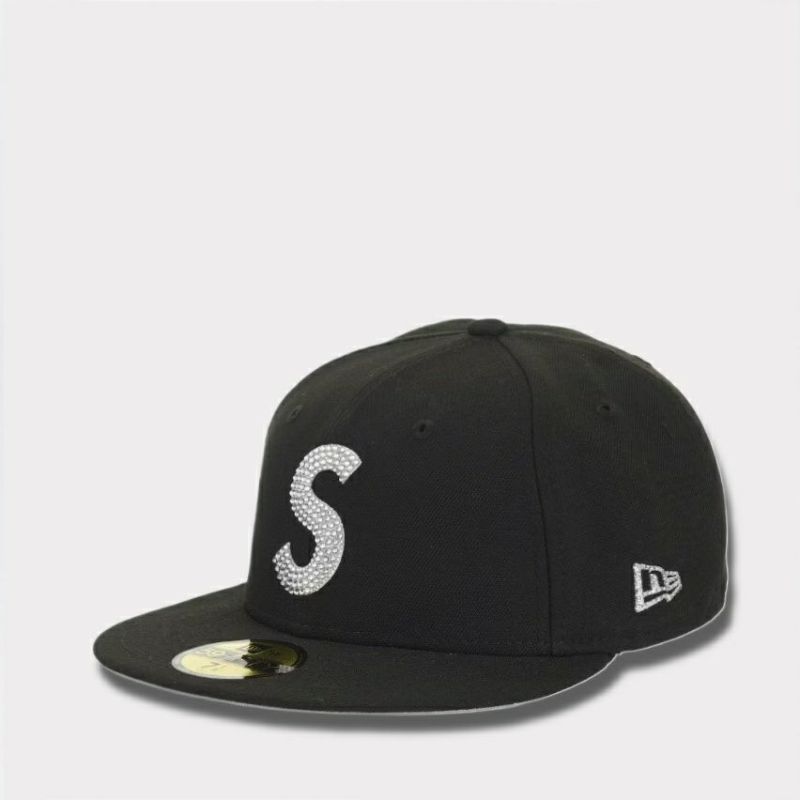 Supreme シュプリーム 2025AW Swarovski S Logo New Era Capスワロフスキー S ロゴ ニューエラキャップ ブラック