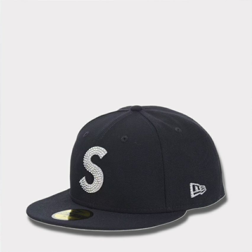  Supreme シュプリーム 2025AW Swarovski S Logo New Era Capスワロフスキー S ロゴ ニューエラキャップ ネイビー