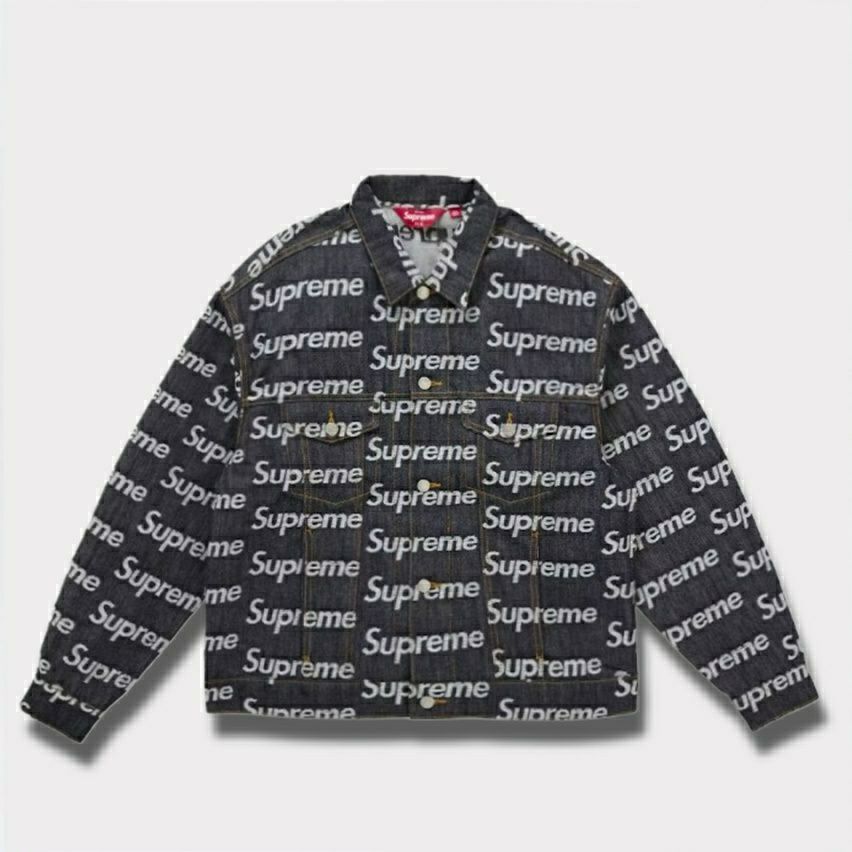 Supreme シュプリーム 2025AW Jacquard Logos Denim Trucker Jacket ジャカード ロゴ デニム トラッカー ジャケット リジッドインディゴ