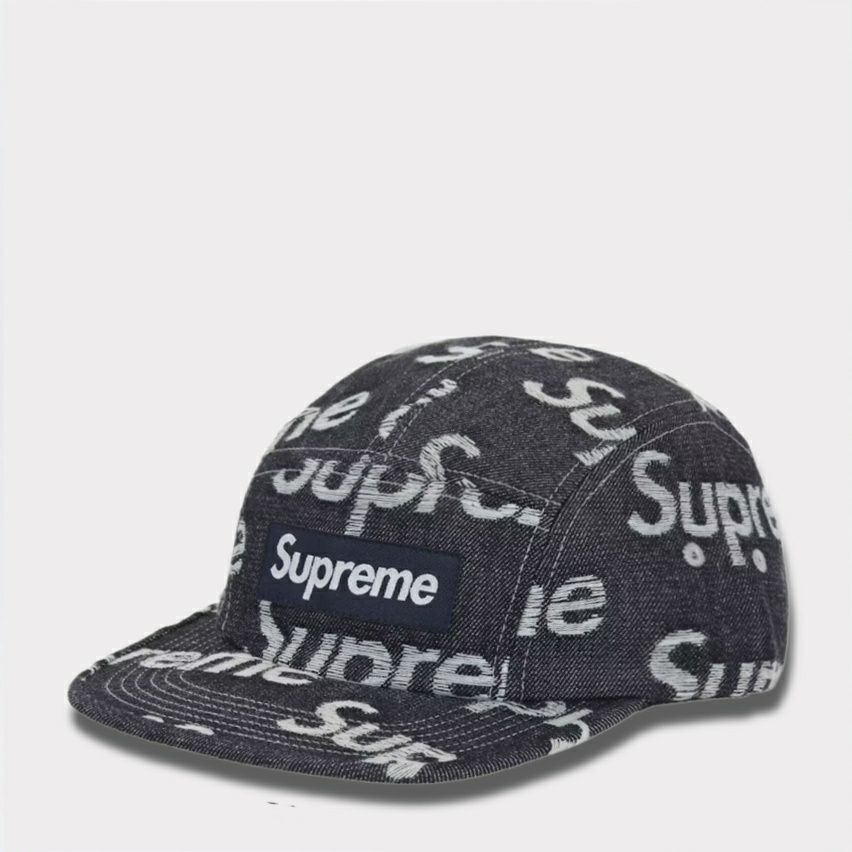 Supreme シュプリーム 2025AW Jacquard Logos Denim Camp Cap ジャカード ロゴ デニム キャンプ キャップ リジッドインディゴ