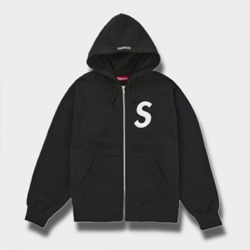 Supreme シュプリーム 2025AW S Logo Zip Up Hooded Sweatshirt Sロゴ ジップアップ フードパーカー ブラック