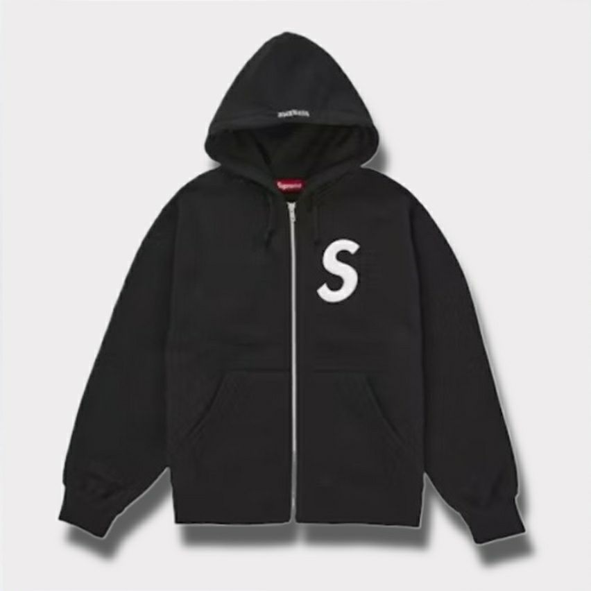 Supreme シュプリーム 2025AW S Logo Zip Up Hooded Sweatshirt Sロゴ ジップアップ フードパーカー ブラック