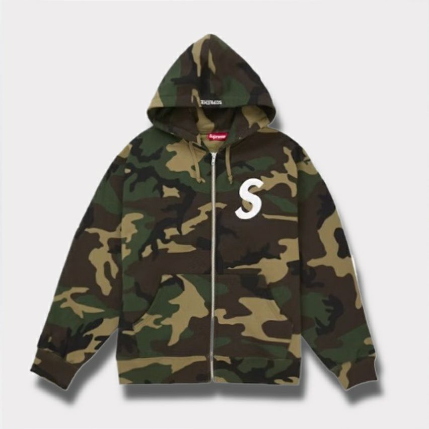 Supreme シュプリーム 2025AW S Logo Zip Up Hooded Sweatshirt Sロゴ ジップアップ フードパーカー ウッドランドカモ