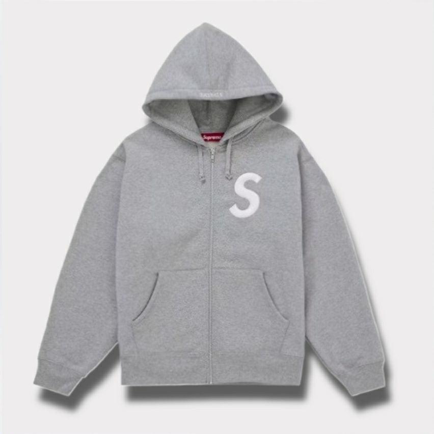 Supreme シュプリーム 2025AW S Logo Zip Up Hooded Sweatshirt Sロゴ ジップアップ フードパーカー ヘザーグレー