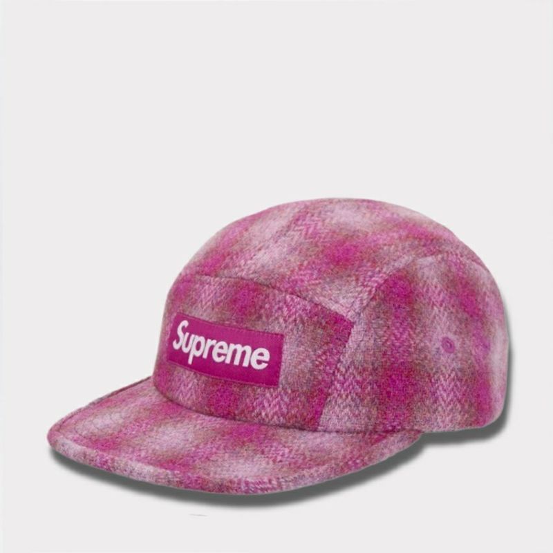  Supreme シュプリーム 2025AW Harris Tweed Camp Cap ハリスツイード キャンプキャップ ピンク