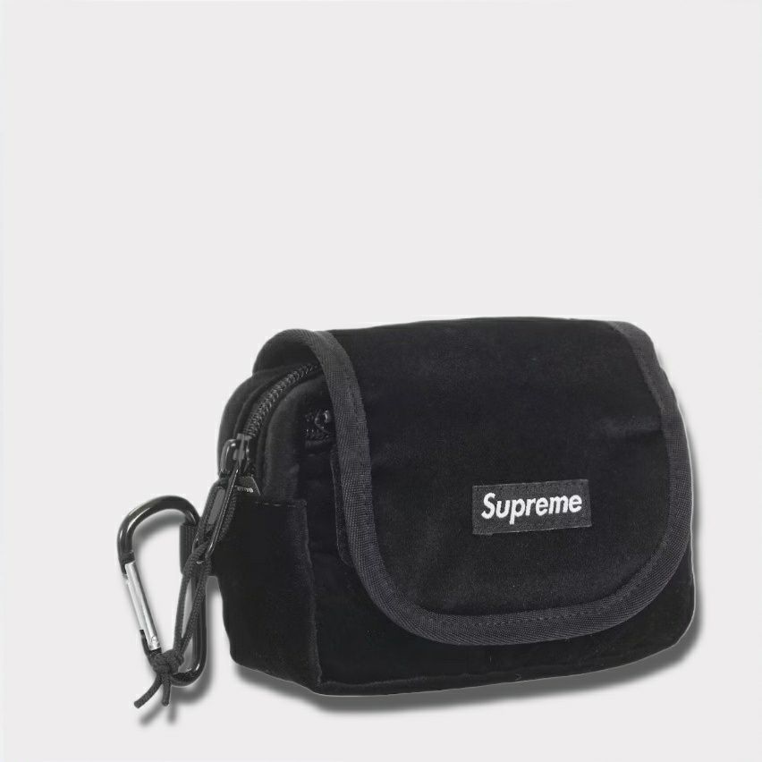  Supreme シュプリーム 2025AW Velvet Mini Pouch ベルベット ミニポーチ 　ブラック1
