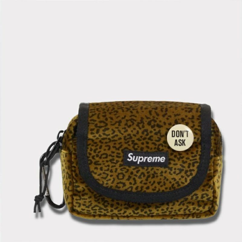  Supreme シュプリーム 2025AW Velvet Mini Pouch ベルベット ミニポーチ 　タンレオパード