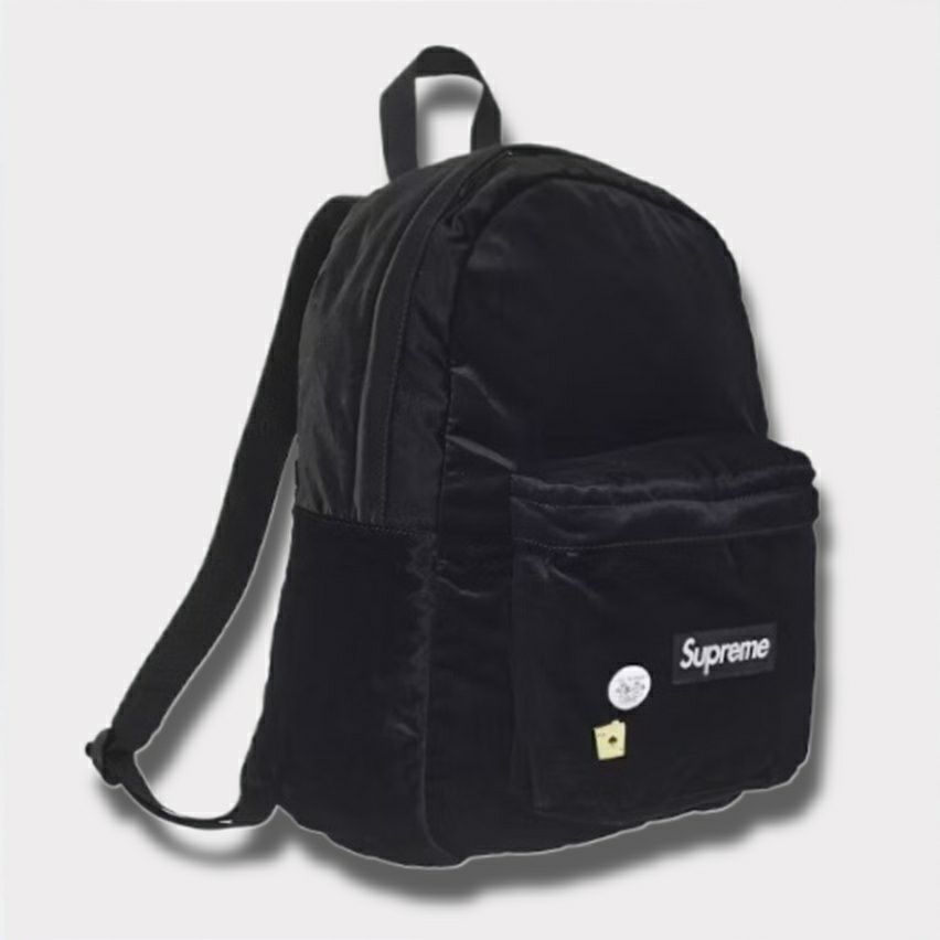 Supreme シュプリーム 2025AW Velvet Backpack ベルベット バックパック ブラック1