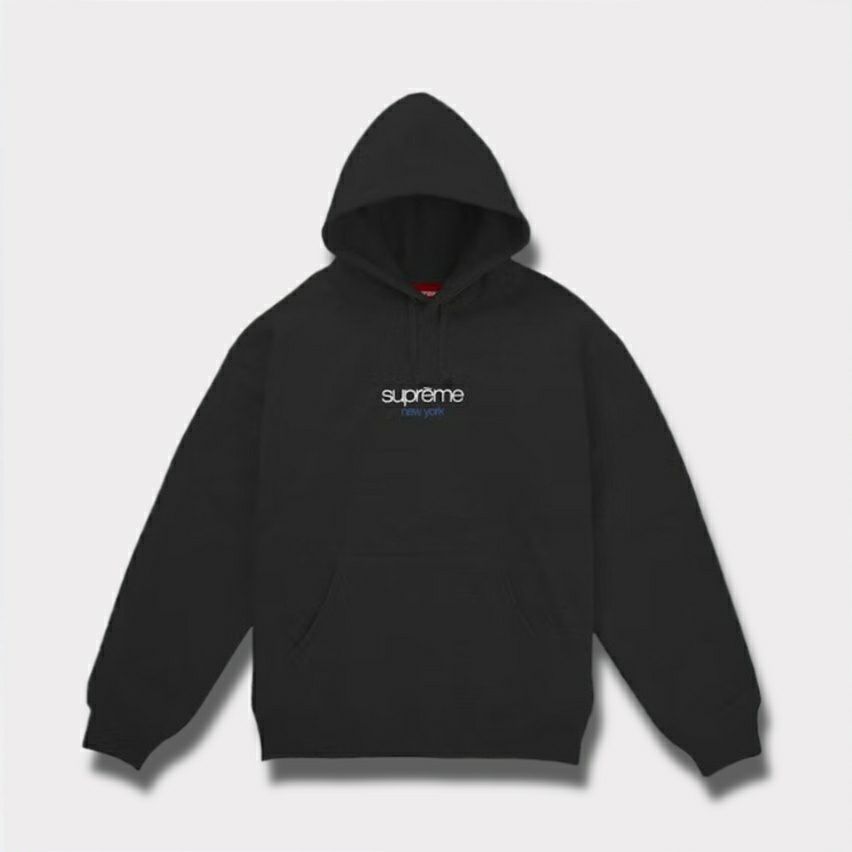  Supreme シュプリーム 2025AW Classic Logo Shop Hooded Sweatshirt　【New York】　クラシック ロゴ ショップ フード スウェットシャツ ブラック