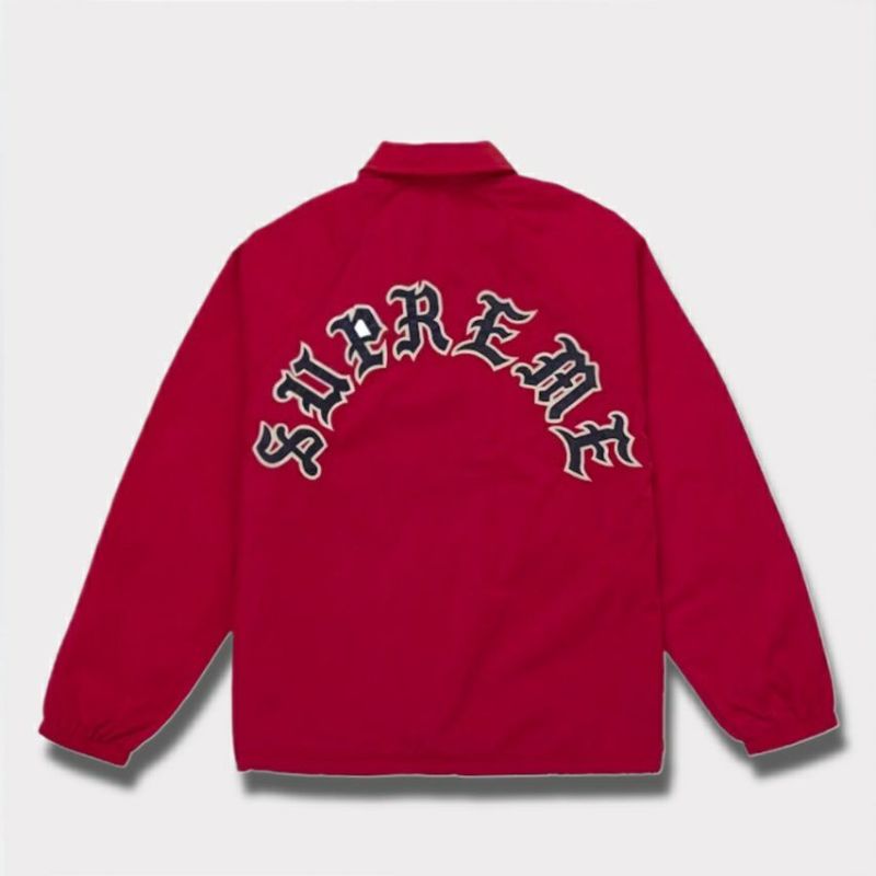 Supreme シュプリーム 2025AW Old English Arc Coaches Jacket オールドイングリッシュ アーク コーチジャケット レッド