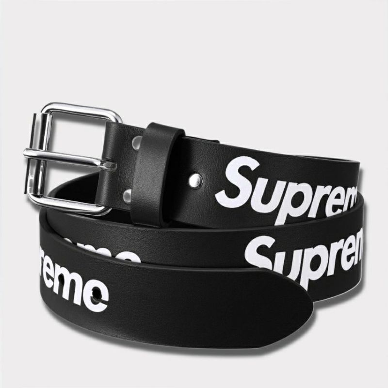 Supreme シュプリーム 2025AW Repeat Leather Belt リピート レザー ベルト ブラック