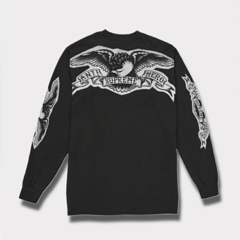 Supreme シュプリーム 2025AW ANTIHERO Eagle L/S Tee アンタイヒーロー イーグル ロングスリーブ Tシャツ　ブラック