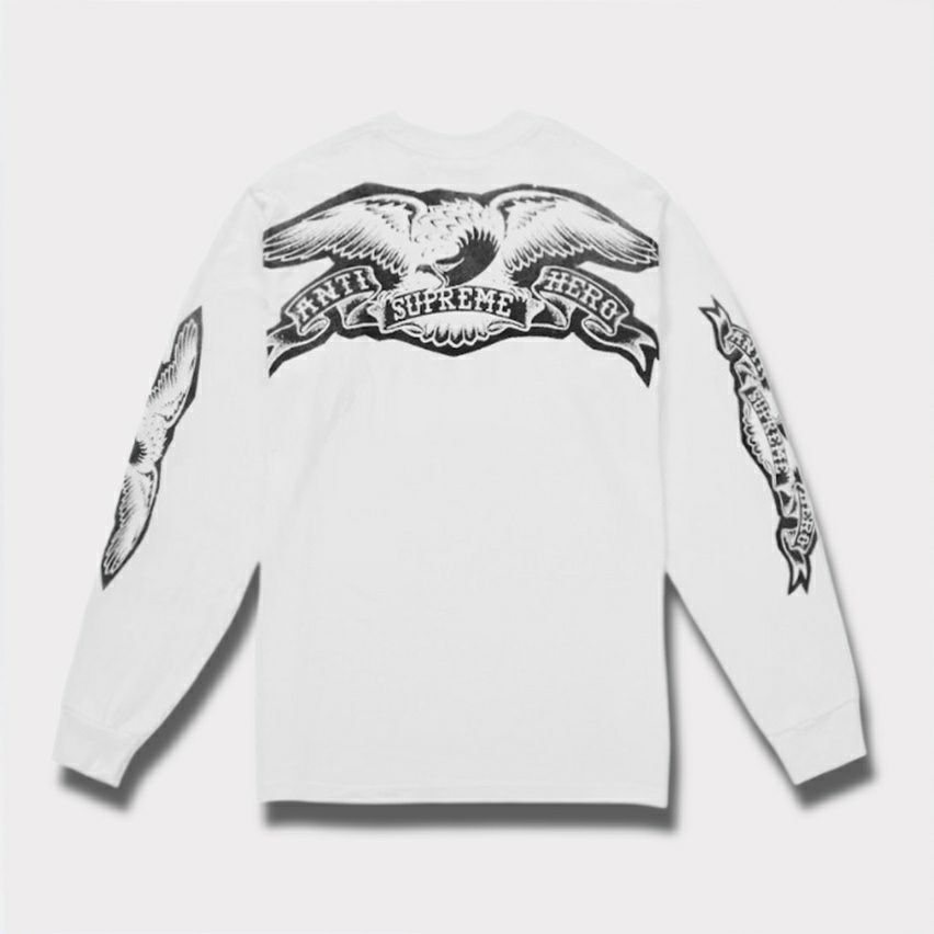 Supreme シュプリーム 2025AW ANTIHERO Eagle L/S Tee アンタイヒーロー イーグル ロングスリーブ Tシャツ　ホワイト