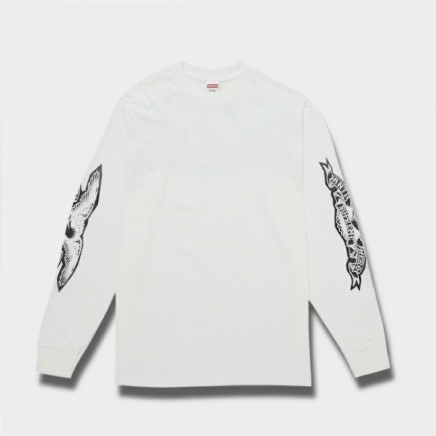 Supreme シュプリーム 2025AW ANTIHERO Eagle L/S Tee アンタイヒーロー イーグル ロングスリーブ Tシャツ　ホワイト1