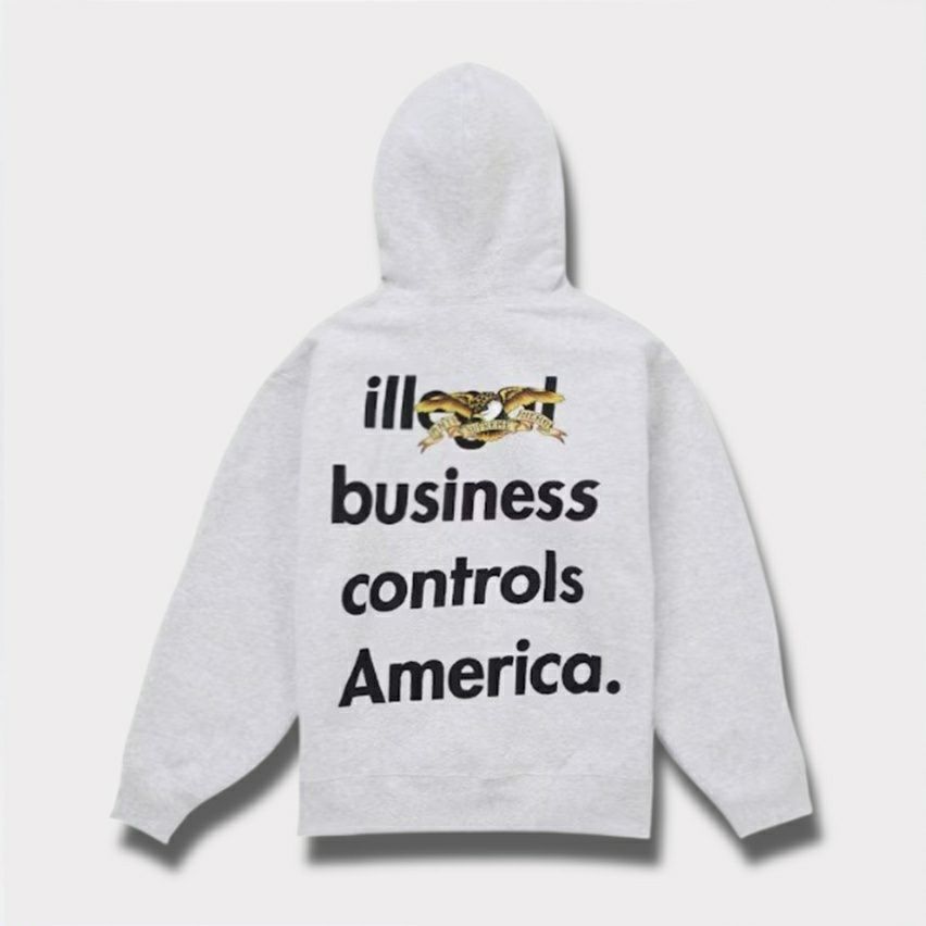  Supreme シュプリーム 2025AW ANTIHERO Hooded Sweatshirt アンタイヒーロー フード パーカー アッシュグレー1