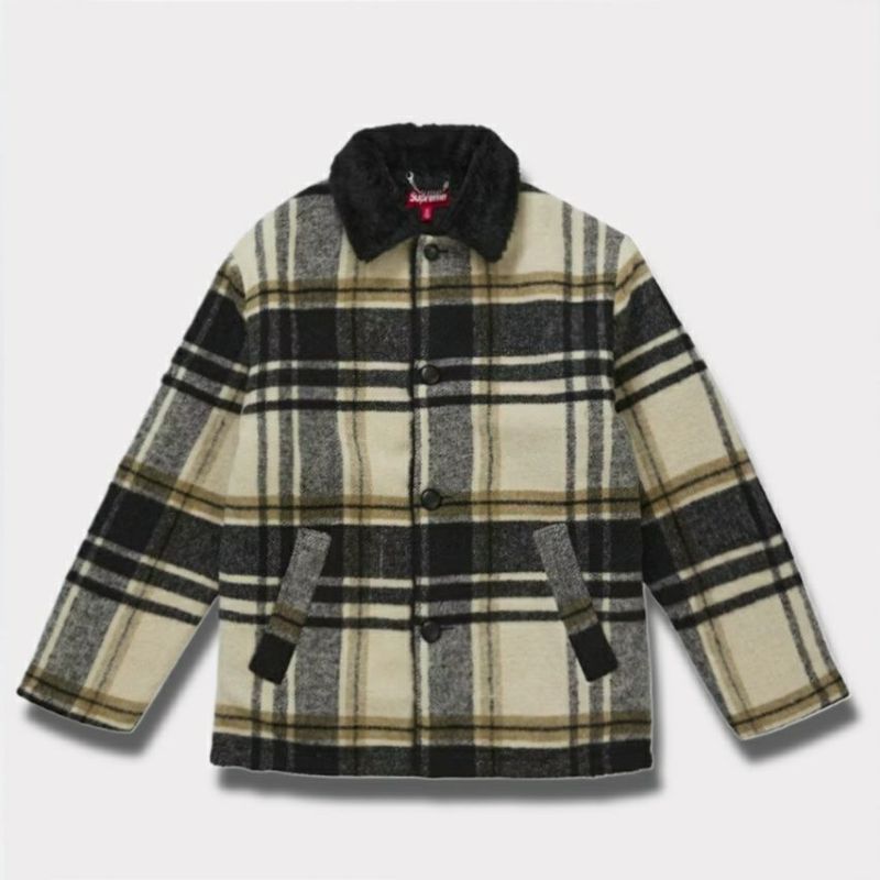 Supreme シュプリーム 2025AW Plaid Car Coat プレイドカーコート クリーム