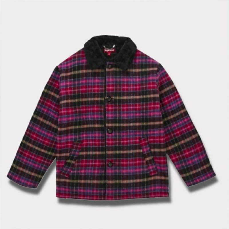 Supreme シュプリーム 2025AW Plaid Car Coat プレイドカーコート ピンク
