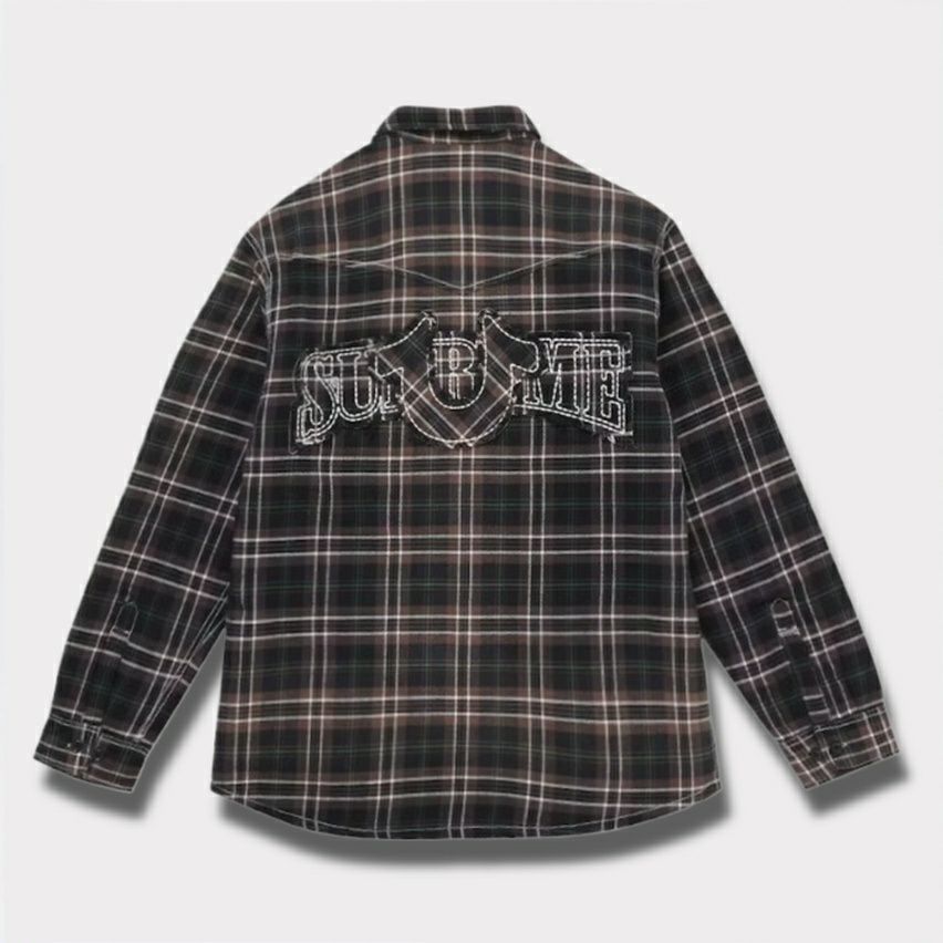 Supreme シュプリーム 2025AW True Religion Quilted Lined Plaid Flannel Shirt トゥルーリリジョン キルティング ラインド チェック フランネル シャツ　ブラック1