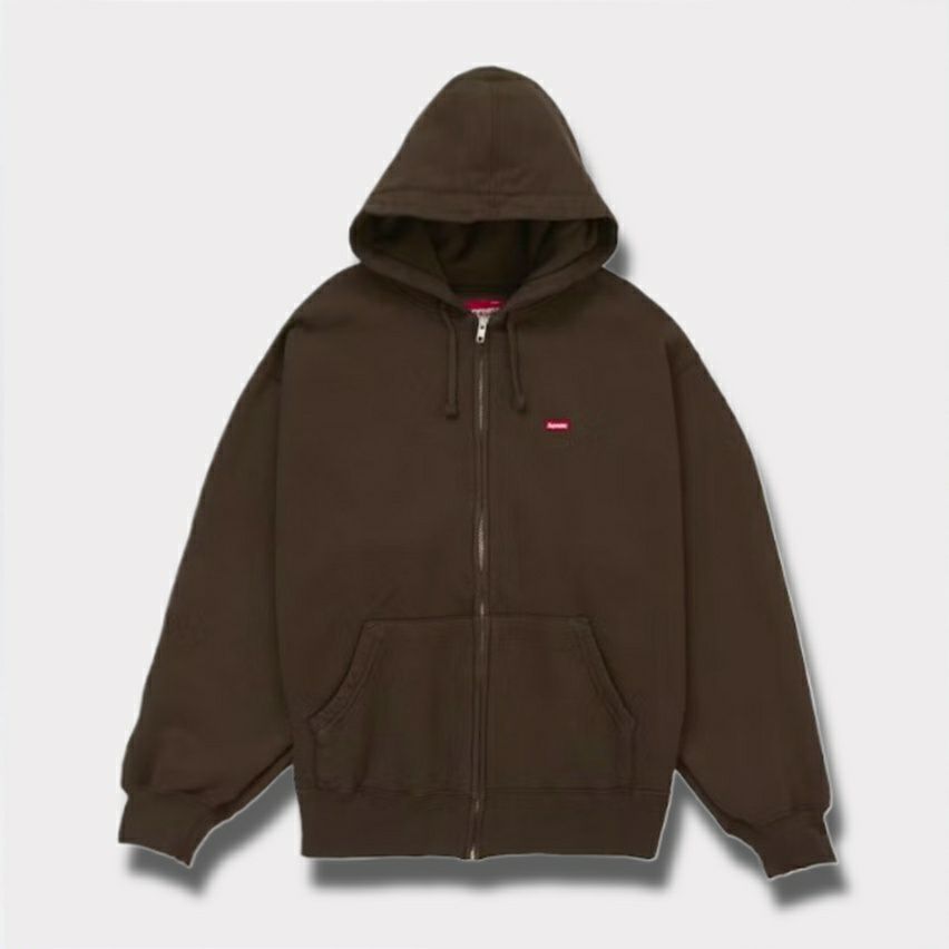 Supreme ダークブラウン フルジップパーカー L Supreme シュプリーム 2025AW Small Box Zip Up Hooded Sweatshirt