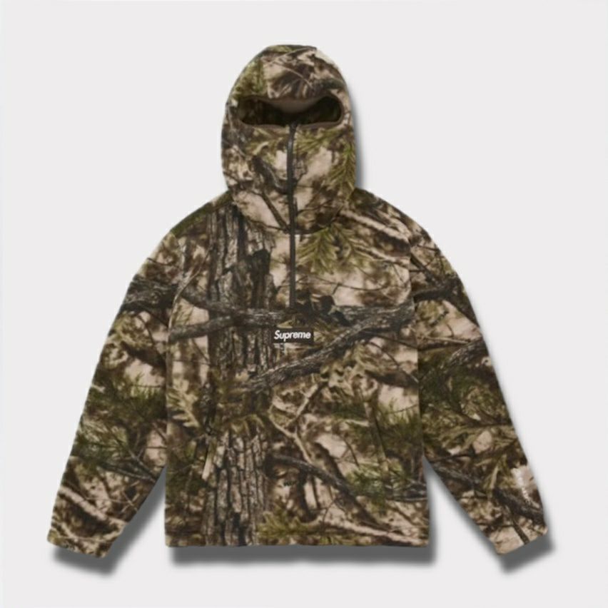  Supreme シュプリーム 2025AW Polartec Face Mask Half Zip Hooded Sweatshirt ポーラテック フェイスマスク ハーフ ジップ フードパーカー トゥルーティンバーコーダカモ