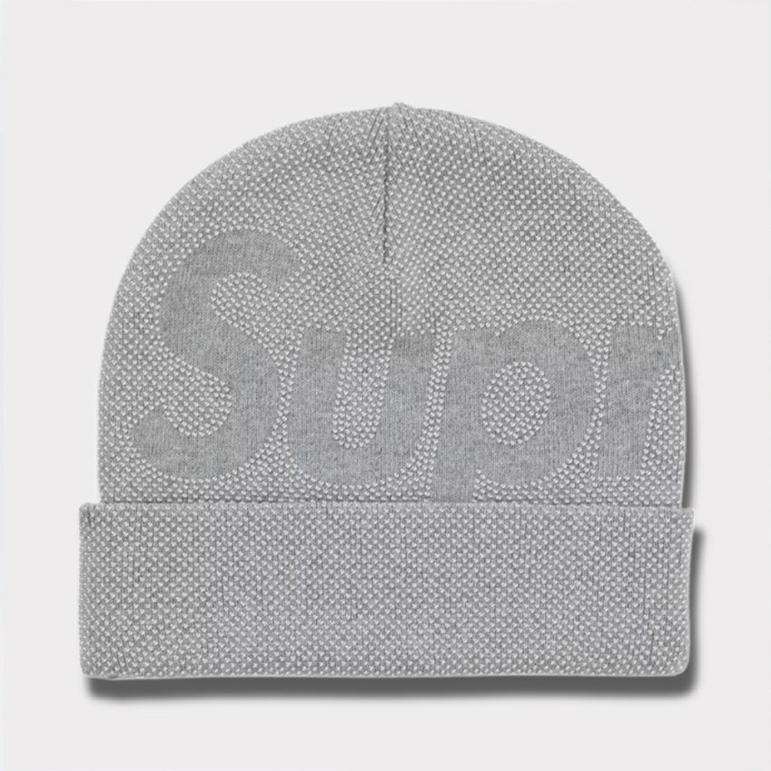 Supreme シュプリーム 2025AW Studded Knockout Big Logo Beanie スタッズ ノックアウト ビッグ ロゴ ビーニー ヘザーグレー