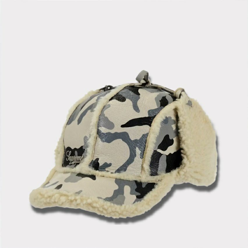 Supreme シュプリーム 2025AW Shearling Lined Earflap Cap　シアリング ラインド イヤーフラップ キャップ　スノーカモ