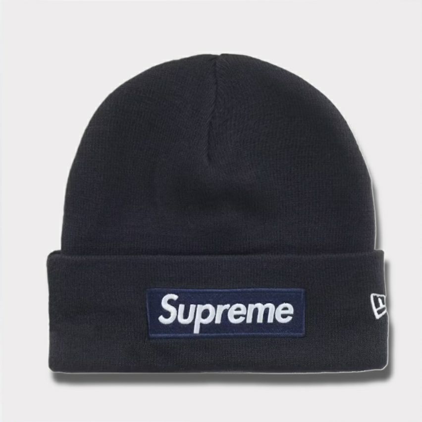 upreme シュプリーム 2025AW New Era Box Logo Beanie ニューエラ ボックスロゴビーニー ネイビー
