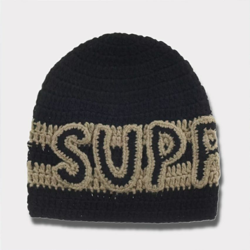Supreme シュプリーム 2025AW Crochet Logo Beanie クロシェットロゴビーニー ブラック Supreme ブラック ニット帽