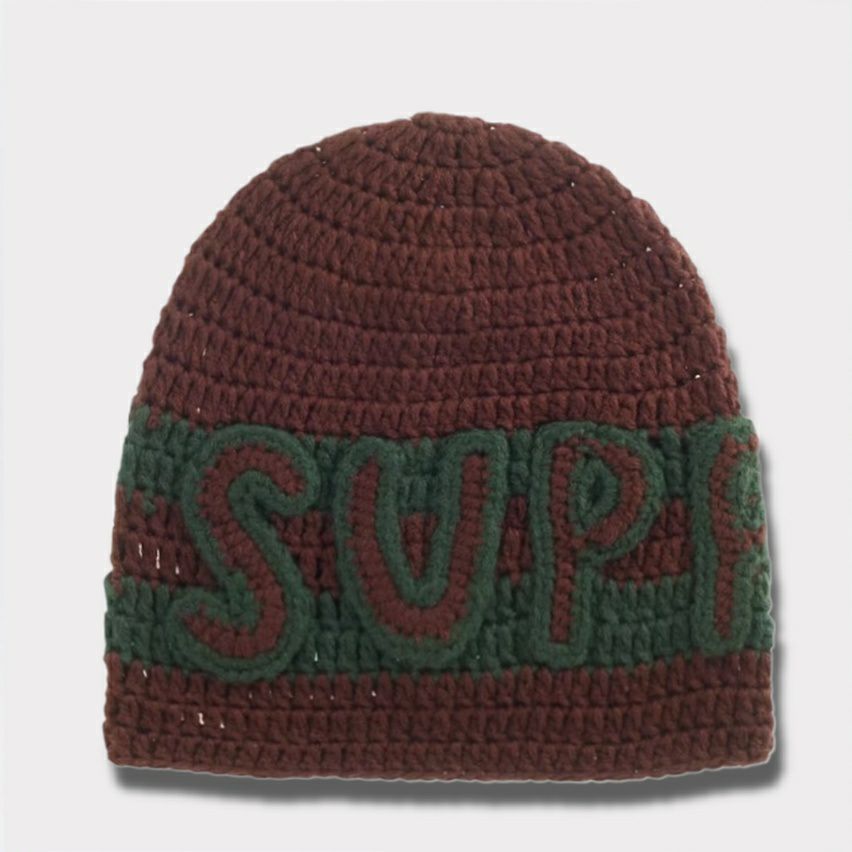 Supreme シュプリーム 2025AW Crochet Logo Beanie クロシェットロゴビーニー ブラウン