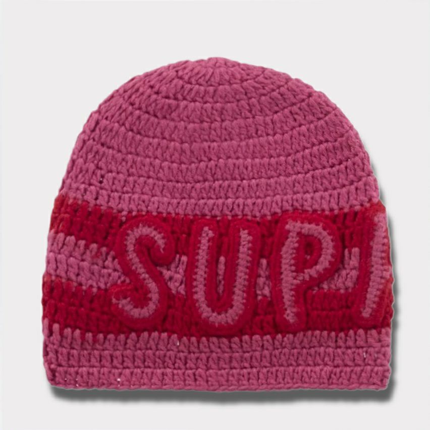 Supreme シュプリーム 2025AW Crochet Logo Beanie クロシェットロゴビーニー ピンク