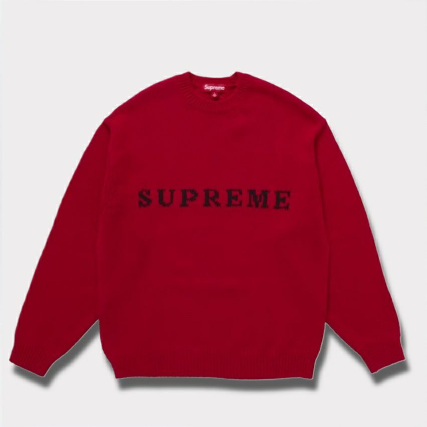 Supreme シュプリーム 2025AW Contrast Logo Sweater コントラストロゴセーター レッド
