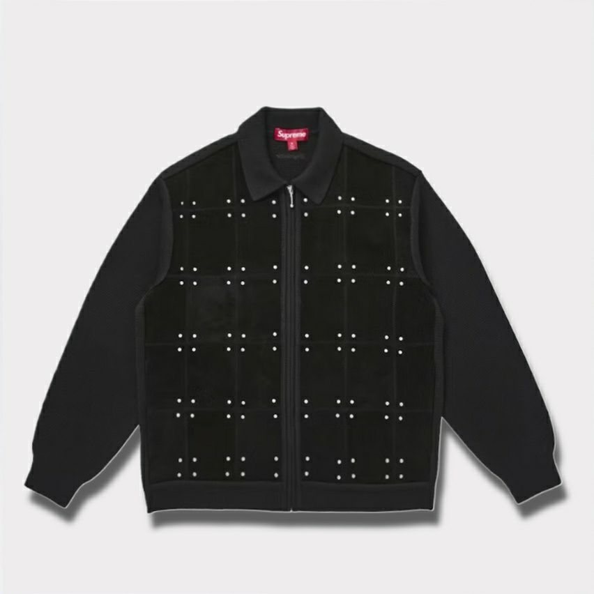 シュプリーム　カーディガン　ブラック　M Supreme カーディガン M 黒 ファー風
