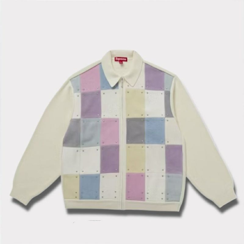  Supreme シュプリーム 2025AW Studded Suede Zip Up Cardigan　スタッズスエードジップアップカーディガン　マルチカラー