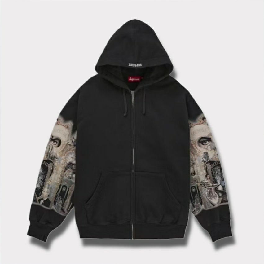  Supreme シュプリーム 2025AW Michael Jackson Dangerous Zip Up Hooded Sweatshirt マイケルジャクソン デンジャラス ジップアップフードパーカー ブラック