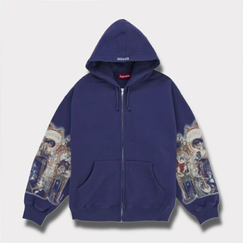 Supreme シュプリーム 2025AW Michael Jackson Dangerous Zip Up Hooded Sweatshirt マイケルジャクソン デンジャラス ジップアップフードパーカー ネイビー